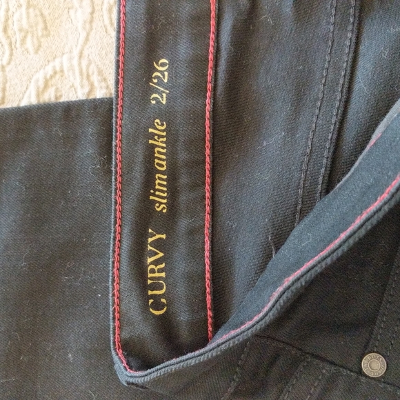 Talbot's Black Curvy Slim Ankle Jeans Size 2/26 - Picture 5 of 10